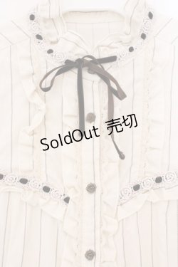 画像2: axes femme / バラ柄JQブラウス L オフシロ O-26-02-17-023-AX-BL-IG-OS