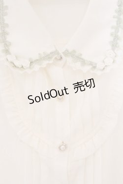 画像2: axes femme POETIQUE / 薔薇モチーフ付ブラウス M オフシロ O-26-02-17-024-AX-BL-IG-OS