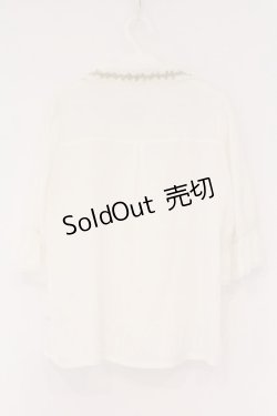 画像3: axes femme POETIQUE / 薔薇モチーフ付ブラウス M オフシロ O-26-02-17-024-AX-BL-IG-OS