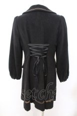 画像3: Amavel / フードケープ付きクロス刺繍ロングコート  クロ O-26-02-18-004-CA-CO-IG-ZTC057 (3)