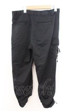 画像2: axes femme / サテンカーゴギャザーパンツ M クロ O-26-02-18-033-AX-PA-IG-OS