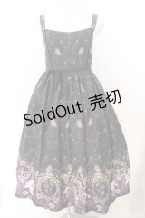 Enchantlic Enchantilly / すみれ姫の王冠 ティアードジャンパースカート  クロ O-26-02-18-036-LO-OP-OW-OS