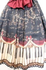 画像2: Enchantlic Enchantilly / アンティークエレガンスピアノワンピース  クロ×ワイン O-26-02-18-041-LO-OP-OW-OS (2)