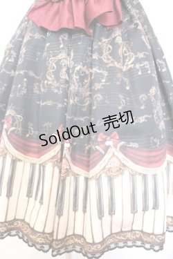 画像2: Enchantlic Enchantilly / アンティークエレガンスピアノワンピース  クロ×ワイン O-26-02-18-041-LO-OP-OW-OS