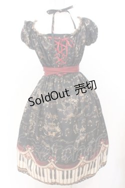 画像3: Enchantlic Enchantilly / アンティークエレガンスピアノワンピース  クロ×ワイン O-26-02-18-041-LO-OP-OW-OS