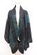 画像1: Qutie Frash / 着物ロングカーデ  ブラック×グリーン O-26-02-18-046-QU-TO-OW-OS (1)