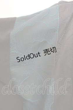 画像2: Qutie Frash / 着物ロングカーデ  ブラック×グリーン O-26-02-18-046-QU-TO-OW-OS