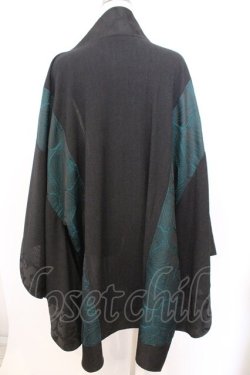 画像4: Qutie Frash / 着物ロングカーデ  ブラック×グリーン O-26-02-18-046-QU-TO-OW-OS