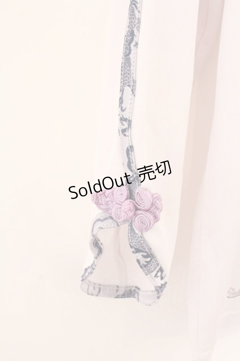 画像4: Qutie Frash / ４店舗限定チャイナT  ホワイト×パープル O-26-02-18-050-QU-TS-OW-OS (4)