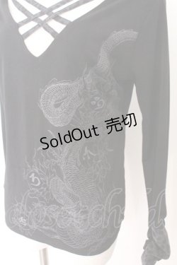 画像2: Qutie Frash / クロスインナーTシャツ  ブラック O-26-02-18-053-QU-TO-OW-OS
