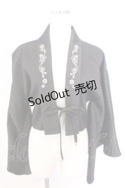 画像1: Amavel / 手まり遊びとシマエナガ和風羽織 F クロ O-26-02-18-055-CA-TO-OW-OS