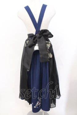 画像3: Amavel / 手まり遊びとシマエナガ 和風スカート F ネイビー O-26-02-18-057-CA-SK-OW-OS