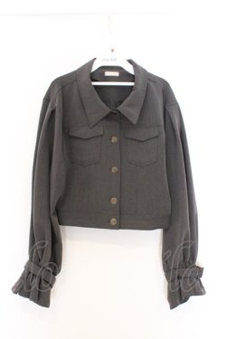 画像1: axes femme POETIQUE / バックプリーツブルゾン  グレー O-26-02-18-1036-AX-JA-IG-OS