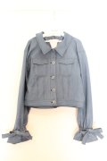 axes femme POETIQUE / バックデザインデニムジャケット M ライトインディゴ O-26-02-18-1038-AX-JA-IG-OS