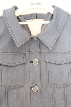 画像2: axes femme POETIQUE / バックデザインデニムジャケット M ライトインディゴ O-26-02-18-1038-AX-JA-IG-OS