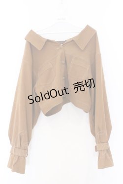 画像1: axes femme POETIQUE / バックレースアップジャケット  キャメル O-26-02-18-1040-AX-JA-IG-OS