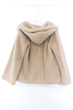 画像3: axes femme / フード付きファーコート M モカ O-26-02-18-1041-AX-CO-IG-OS