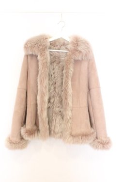 画像1: INGEBORG / ムートンコート  ピンクベージュ O-26-02-18-1042-LO-CO-IG-OS