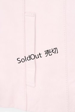 画像2: INGEBORG / ノーカラー羊皮ジャケット  ピンク O-26-02-18-1052-LO-JA-IG-ZT0220D