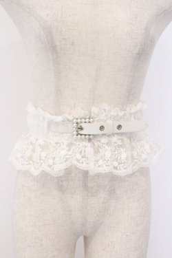 画像1: axes femme POETIQUE / レースゴムベルト  シロ O-26-02-18-1007-AX-ZA-IG-OS