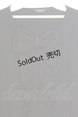 画像2: INGEBORG / リボン配色カットソー  クロ O-26-02-18-1054-LO-TO-IG-ZT626