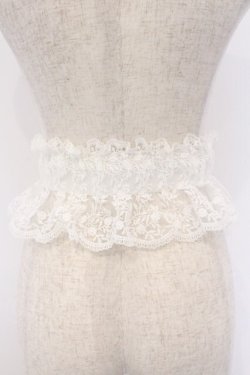 画像2: axes femme POETIQUE / レースゴムベルト  シロ O-26-02-18-1007-AX-ZA-IG-OS