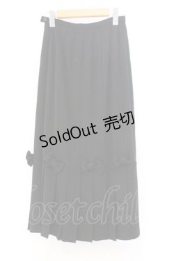 画像3: KANEKO ISAO / リボンプリーツスカート  クロ O-26-02-18-1056-EL-SK-IG-OS