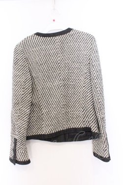 画像3: INGEBORG / デニムラインノーカラージャケット  シロ×クロ O-26-02-18-1057-LO-JA-IG-OS