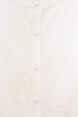 画像2: INGEBORG / カメリアプリントパールボタンカーディガン 3(9号) オフシロ O-26-02-18-1060-LO-TO-IG-OS