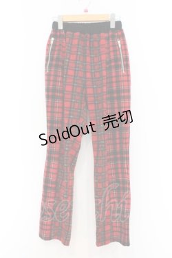 画像1: Candy Stripper / FLUFFY CHECK パンツ 2 レッド O-26-02-18-1066-PU-PA-YM-OS