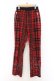 画像1: Candy Stripper / FLUFFY CHECK パンツ 2 レッド O-26-02-18-1066-PU-PA-YM-OS (1)