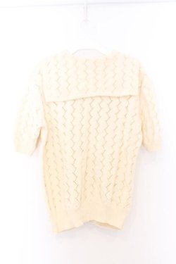 画像3: PINK HOUSE / 椿モチーフセーラーカーディガン  アイボリー O-26-02-18-1067-LO-TO-IG-OS