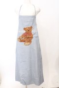 WONDERFUL WORLD / くま刺繍エプロン  ブルー O-26-02-18-1009-LO-OP-IG-OS