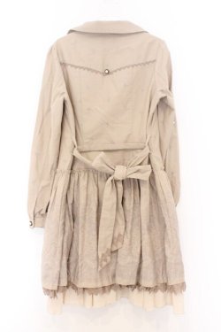 画像3: axes femme / バラ柄トレンチコート M ベージュ O-26-02-18-1070-AX-CO-OW-OS