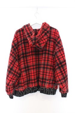 画像3: Candy Stripper / FLUFFY CHECK ZIP UP HOODIE パーカー 2 レッド O-26-02-18-1075-PU-TO-YM-OS
