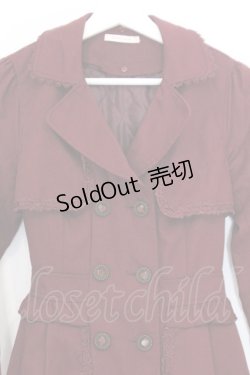 画像2: axes femme / ファー襟トレンチコート M ワイン O-26-02-18-1077-AX-CO-OW-OS