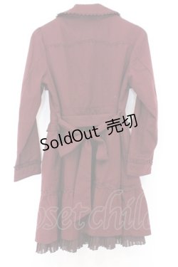 画像3: axes femme / ファー襟トレンチコート M ワイン O-26-02-18-1077-AX-CO-OW-OS