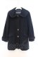 画像1: axes femme / 薔薇ボタン丸襟コート M ネイビー O-26-02-18-1078-AX-CO-OW-OS (1)
