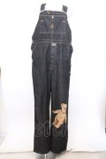 MEN'S KANEKO ISAO / くま刺繍デニムサロペット  クロ系 O-26-02-18-1010-PU-OP-IG-OS