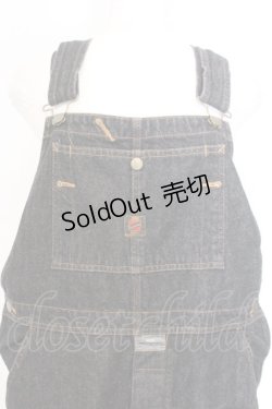 画像2: MEN'S KANEKO ISAO / くま刺繍デニムサロペット  クロ系 O-26-02-18-1010-PU-OP-IG-OS