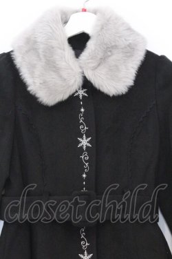 画像2: axes femme POETIQUE / 雪の結晶刺繍コート  クロ O-26-02-18-1083-AX-CO-IG-OS
