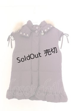 画像1: INGEBORG / たぬきファーダウンベウスト  パープル O-26-02-18-1085-LO-JA-IG-OS