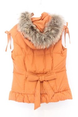 画像3: INGEBORG / たぬきファーダウンベウスト  オレンジ O-26-02-18-1086-LO-JA-IG-OS