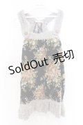 axes femme / 花柄アウターキャミ M クロ O-26-02-18-1087-AX-TO-OW-OS