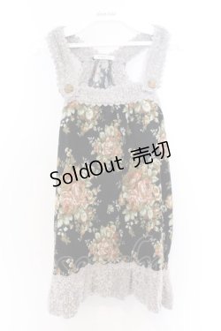 画像1: axes femme / 花柄アウターキャミ M クロ O-26-02-18-1087-AX-TO-OW-OS