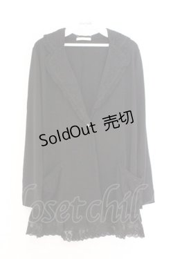 画像1: axes femme / 裾レース使いカットジャケット M クロ O-26-02-18-1088-AX-TO-OW-ZT626