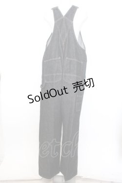 画像4: MEN'S KANEKO ISAO / くま刺繍デニムサロペット  クロ系 O-26-02-18-1010-PU-OP-IG-OS