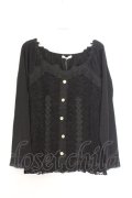 axes femme / 総レースビスチェ風プルオーバー M クロ O-26-02-18-1089-AX-TO-OW-OS
