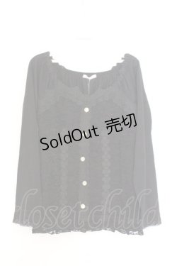 画像1: axes femme / 総レースビスチェ風プルオーバー M クロ O-26-02-18-1089-AX-TO-OW-ZT626