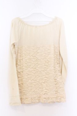 画像3: axes femme / 総レースビスチェ風プルオーバー M キナリ O-26-02-18-1090-AX-TO-OW-OS